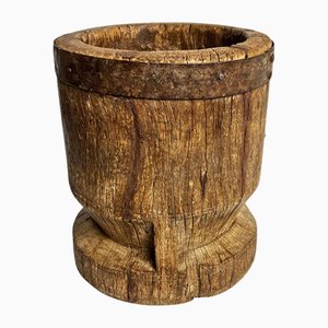 Indischer Vintage Stößel aus Holz, 1960er