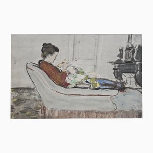 After Claude Monet, Lady Reading, 1918, Lithograph