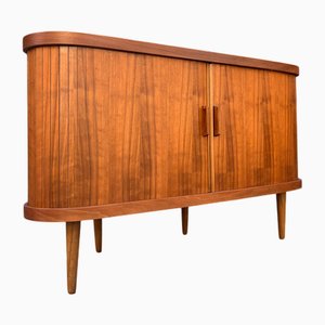 Corner Bar in Walnut with Rotating Shelf