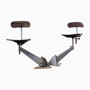 Workshop Swivel Chairs from Tan Sad, 1940s, Set of 2