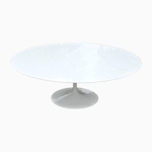 Table with White Laminated Top by Eero Saarinen for Knoll, 1980s