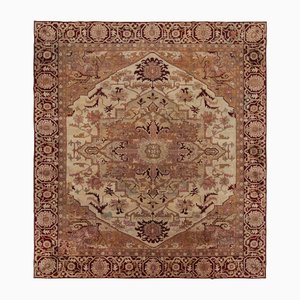 Tappeto Amritsar nei toni del beige-marrone con medaglione floreale