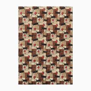 Türkischer Vintage Teppich mit polychromatischen geometrischen Mustern