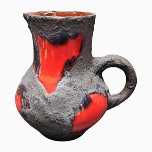 Keramik Vase Krug mit Fat Lava Glasur von Marei Majolika-Fabrik Rheinbach, 1970er