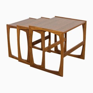 Mid-Century Teak Satztische von R. Benett für G-Plan, United Knigdom, 1970er, 3er Set