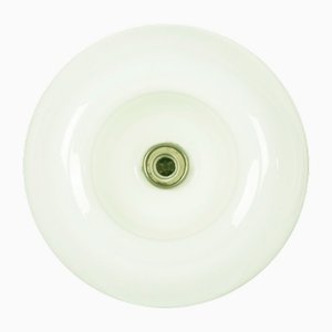 Weiße Velella Deckenlampe aus Opalglas & Metall von Achille Castiglioni für Flos, 1960er