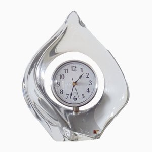 Crystal Teardrop Clock by Jean Daum for Daum, 1960s