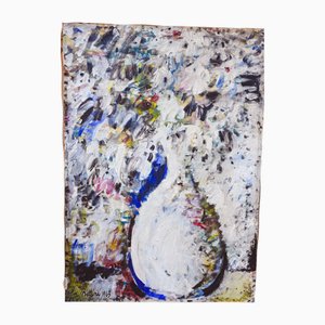 Emanuele Bettini, Vase of Flowers, 1963, Oil on Canvas