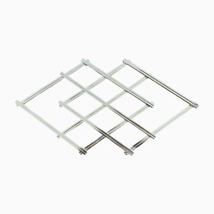 Mid-Century Modern Silver Plated Extending Trivet by Jacques Adnet, 1950s