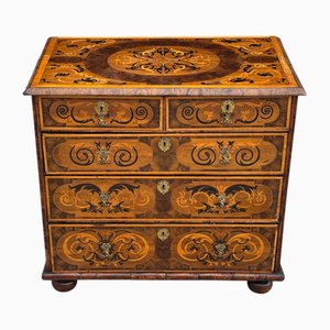Commode William & Mary Antique en Marqueterie, 1680