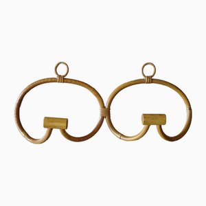 Mid-Century Bamboo Double Coat Rack