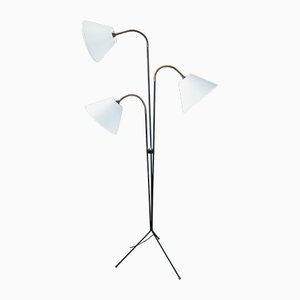 Floor Lamp with Three Adjustable Arms and Tripod Base, 1950s