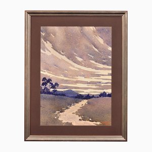 Samuel Dennis Walley Timmins, Running Stream in the Welsh Marches, 1932, Aquarell