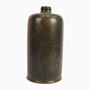 Vase Modèle 216 en Céramique Brune par Nathalie Krebs pour Saxbo, 1940s