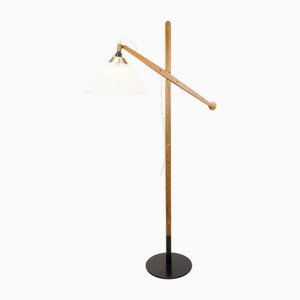 Model 325 Floor Lamp in Teak by Vilhelm Wohlert for Le Klint, 1950s