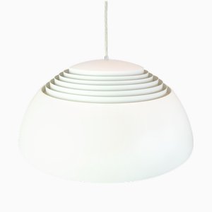 Hängelampe aus Aluminium & Stahl von Arne Jacobsen, 1960er