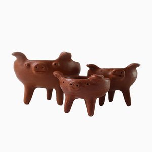 Three Little Pigs Bowls by Alberta Mateo & María Gutiérrez for Colectivo 1050º, Set of 3