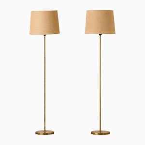 Swedish Modern Floor Lamps attributed to Nordiska Kompaniet, 1950s, Set of 2