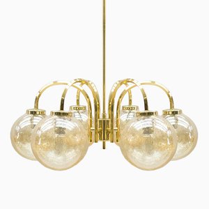 Vintage Golden Ceiling Light with 6 Spheres, 1960s