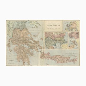 Johnston Map of Greece and Crete, 1897