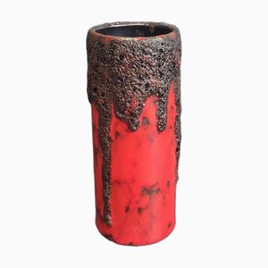 Scheurich Ceramic Vase 301-15 with Fat Lava Glaze, 1970s