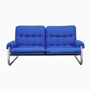 Tubular Chrome Frame 2-Seater Sofa 1970s