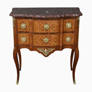 Louis XV - Louis XVI Transition Style Marquetry Chest of Drawers, 20th Century