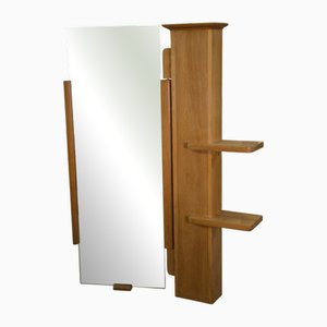 Étagère Murale avec Miroir Ajustable par Guillerme et Chambron pour Votre Maison, 1960s