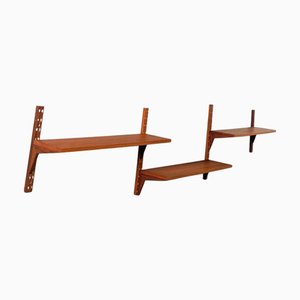 Mid-Century Teak Wall Bookcase Shelf by Poul Cadovius for Cado