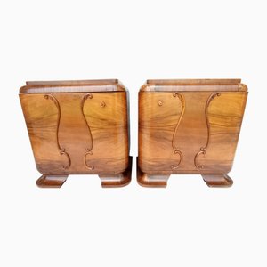 Comodini Art Déco di Jindrich Halabala per Up Závody, anni '30, set di 2