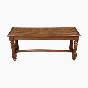 Louis XVI Style Walnut and Beech Bench, Early 20th Century