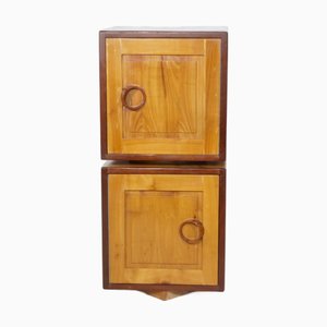 Vintage Wooden Cube Sideboards, 1970s, Set of 2