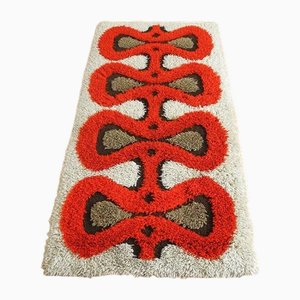 Vintage Handmade Rya Rug, Germany, 1970s