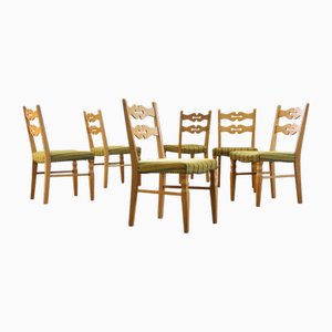 Moderne dänische Esszimmerstühle aus Eiche im Stil von Henning Kjærnulf, 1960er, 6er Set
