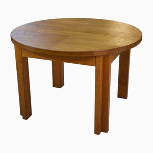 Round Oak Table from Maison Regain, 1970s