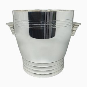 Art Deco Silver-Plated Ice Bucket from Vuillermet, France, 1930s