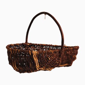 Cesto da fattoria in vimini, inizio XX secolo