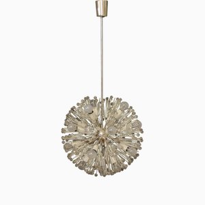 Large Silvered Snowball Ceiling Lamp attributed to Emil Stejnar for Rupert Nikoll, 1950s