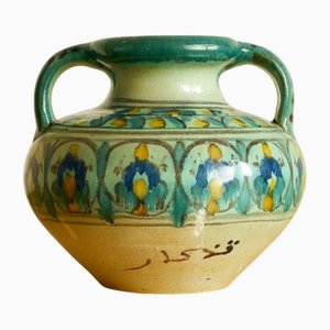 Polychrome Ceramic Vase by Kharraz, 1920s