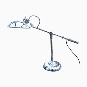 Verstellbare Mid-Century Schreibtischlampe aus Chrom von Yasuaki Sasamoto für Dulton Co., Japan, 1970er