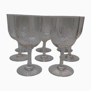 Large Crystal Richelieu Glasses from Baccarat, 1920s, Set of 8