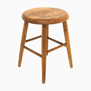 Scandinavian Birch Stool, Sweden, 1950