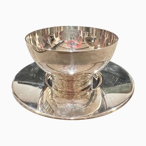 Minimalist Ice Cream Cups and Plates by Lino Sabattini, 1980s, Set of 12