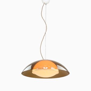 Space Age Brown UFO Lamp from Guzzini, 1970s