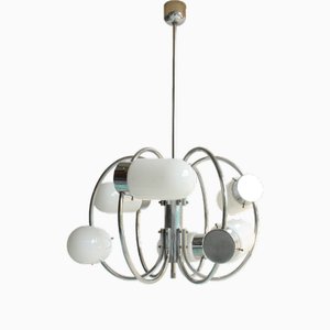 Space Age Chrome-Plated Pendant Lamp, 1970s