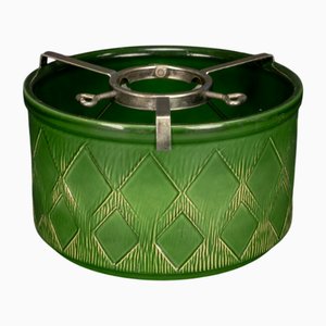 Soporte para árbol de Navidad vintage de gres verde, años 70