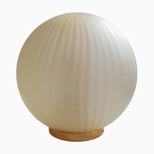 Mid-Century Minimalist Globe Hand-Blown Glass Table Lamp