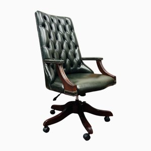 English Green Chesterfield Office Chair
