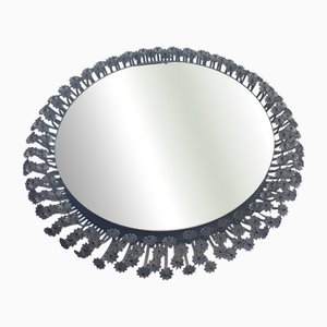 Illuminated Mirror with Flower Border attributed to Schöninger, 1960s
