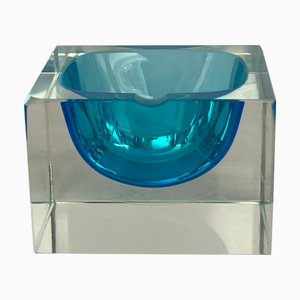 Vintage Sommerso Murano Glass Ashtray, Italy, 1960s